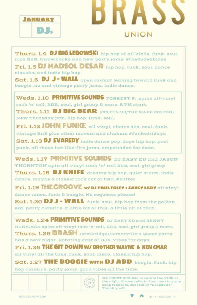 Brass DJ Poster JAN 18-2